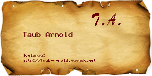 Taub Arnold névjegykártya